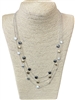 N013527  MULTI COLOR  LAYERED SHORT NECKLACE