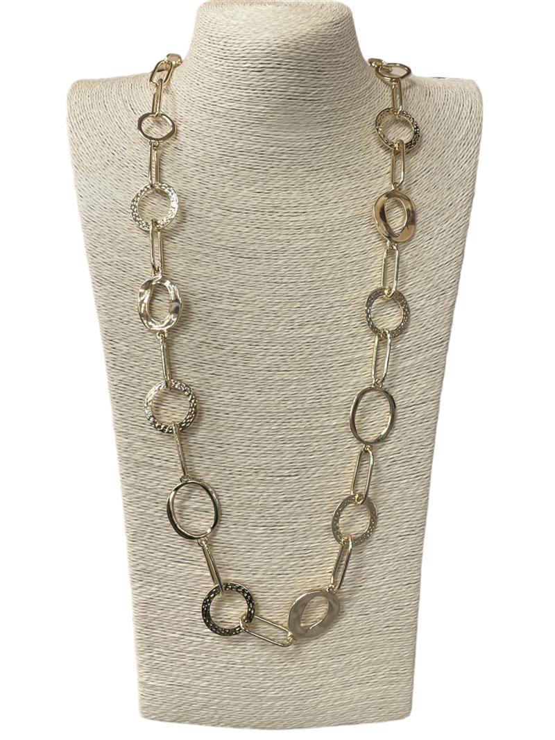 N013558  CIRCLES LONG CHAIN  NECKLACE