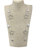 N013560  START & PEARL  SNAKE CHAIN NECKLACE