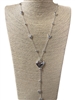 N013274  SILVER HEARS SNAKE CHAIN NECKLACE