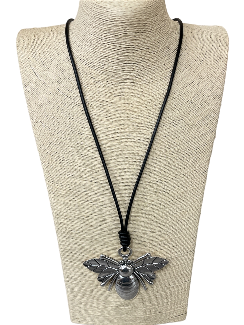 N09658-1  LARGE BUMBLE BEE LONG NECKLACE