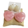 N0E4821 PINK ACRYLIC HEART CHUNKY EARRINGS