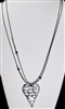 N20598 HAMMERED HEART NECKLACE