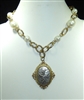 N2457 ANTIQUE CHAIN PEARL NECKLACE