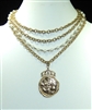 N2462 ANTIQUE CHAIN PEARL NECKLACE
