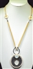 N4878-4 HAMMERED/SUEDE NECKLACE