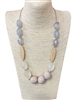 N6588 ACRYLIC & WOODEN SHORT NECKLACE