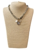 NDN8082 SEMI PRECIOUS ANGEL COIN CHARMS NECKLACE