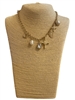 NDN8118 CROSS & PEARL MULTI CHARM SHORT NECKLACE
