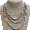 NJ70629  BEADED / WOODEN NECKLACE