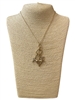NJN7714 GOLD HEART & DOUBLE CROSS NECKLACE