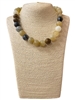 NLN7918N  NATURAL MULTI ACRYLIC BALL NECKLACE