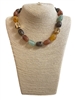 NLN7939 BROWN MULTI ACRYLIC NECKLACE