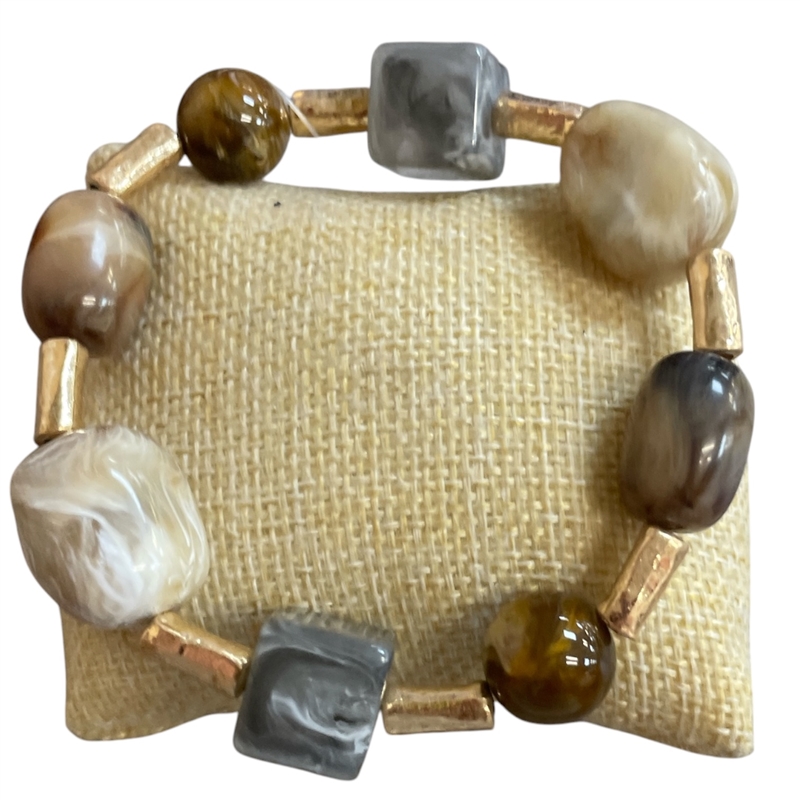 NMB3047 ACRYLIC BEADED STRETCH BRACELET