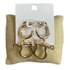 NNE4831 SHINY U LINK DANGLE POST EARRINGS