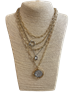 NNN8041 LAYERED  COIN CHAIN NECKLACE