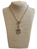 NNN8044 TWO TONE  COIN SHORT NECKLACE