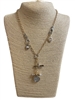 NNN8045  TWO TONE COIN SHORT NECKLACE