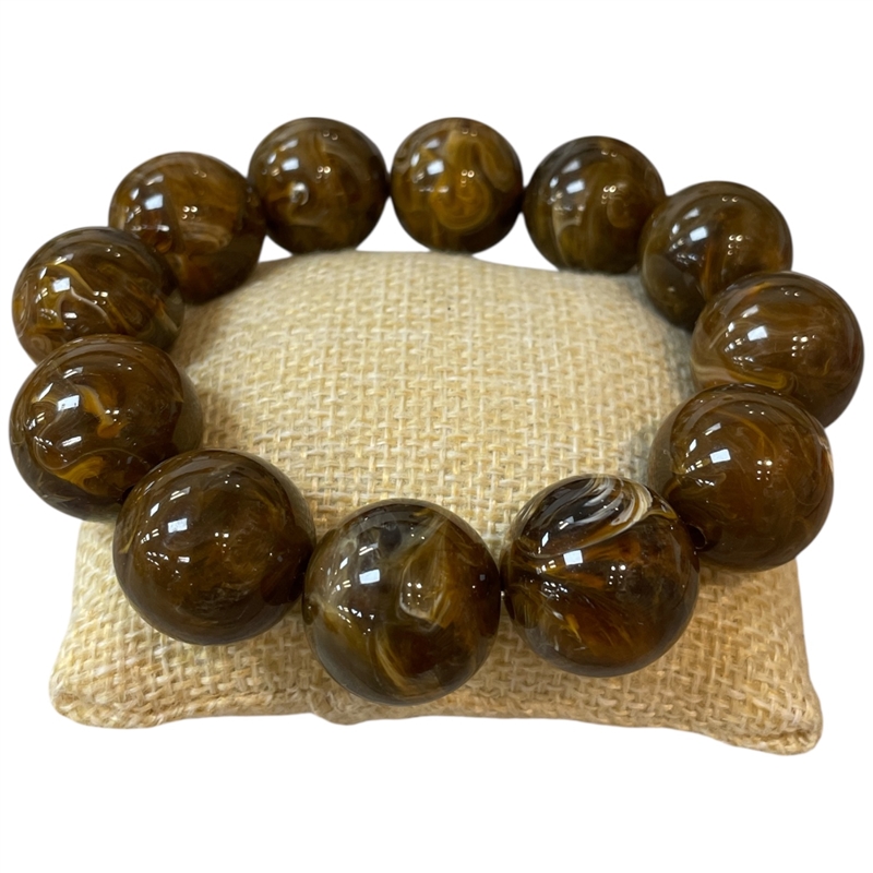 NOB4871 LARGE ACRYLIC BEADED STRETCH BRACELET