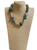 NON8016   ACRYLIC  BEADED SHORT  NECKLACE