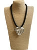 NP0155   ROSE SILICONE CORD SHORT NECKLACE