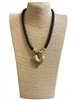 NPO225  GOLD  HEART SHORT NECKLACE
