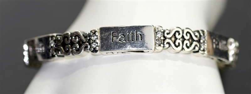 OB06713 ANTIQUE-FAITH-STRETCH BRACELET