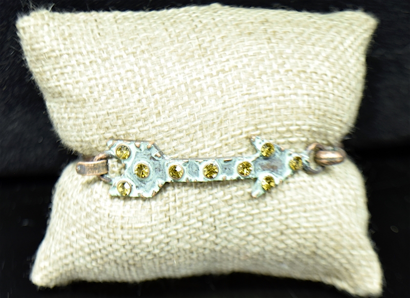 OB07608 RHINESTONE ANTIQUE ARROW BRACELET