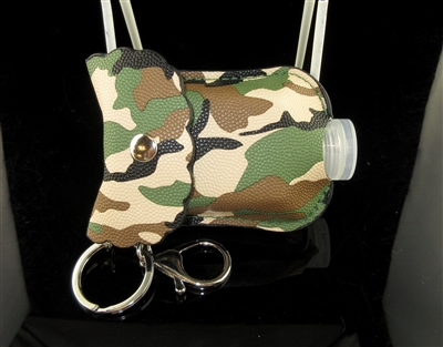 OK176 CAMOUFLAGE SANITIZER BOTTLE KEY CHAIN