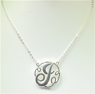 ON1006S LETTER J  MONOGRAM NECKLACE