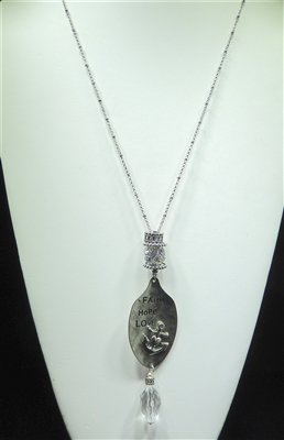 ON17777 ANTIQUE INSPIRATIONAL SPOON NECKLACE