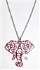 ON2025RD ELEPHANT CUT-OUT CHAIN NECKLACE