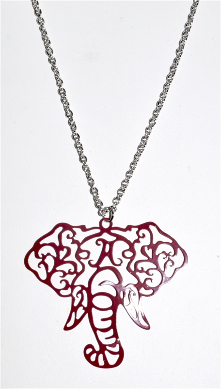 ON2025RD ELEPHANT CUT-OUT CHAIN NECKLACE