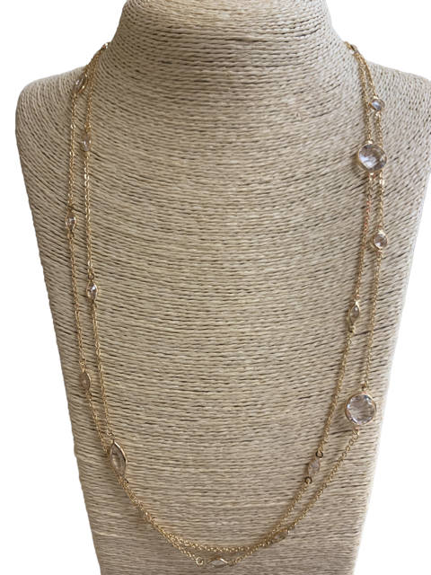 ONA580 ''51''CRYSTAL STONE   CHAIN LONG   NECKLACE