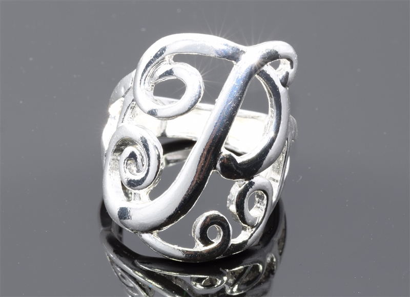 OR0619S LETTER P MONOGRAM RING