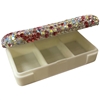 P106PK  SMALL PINK RHINESTONE 3 COMPARTMENT PILL CASE