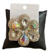P12541 CRYSTAL FLOWER BROOCH PIN