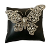 P1422GL LARGE GOLD RHINESTONE BUTTERFLY PIN BROOCH