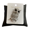P1546   OWL RHINESTONE PIN BROOCH