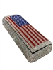 PC020R SILVER FLAG RHINESTONES GLASSES CASE