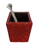 PC020RD RED RHINESTONES PEN HOLDER