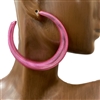 PE5885 GUITAR OPEN HOOP EARRINGS