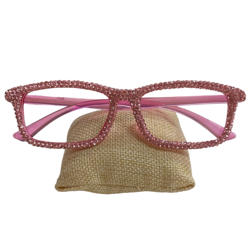 PH01P RHINESTONE PINK PHOTOCHROMIC READING GLASSES
