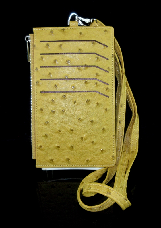 PL9811Y TEXTURED MUSTARD YELLOW CROSS BODY PHONE/WALLET HOLDER