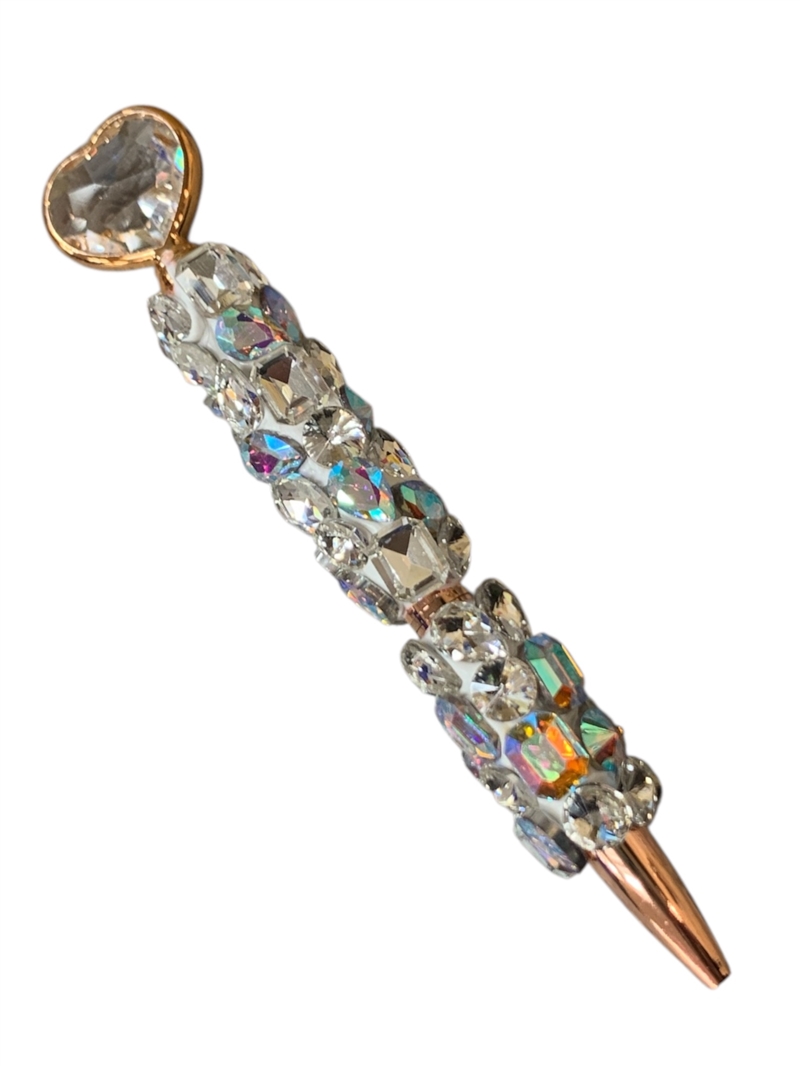 PN02 CHUNKY CRYSTAL HEART INK PEN