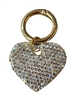 PT04 BLING HEART SHAPED ENGRAVABLE DOG TAG
