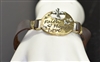 QB-6012 FAITH HOPE LOVE HAMMERED LEATHER BRACLET