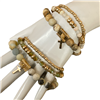 QB2248 CROSS SEMI PRECIOUS STONE BEADED BRACELET