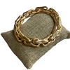 QB2349 MATTE HAMMERED CHAIN LINK BRACELET