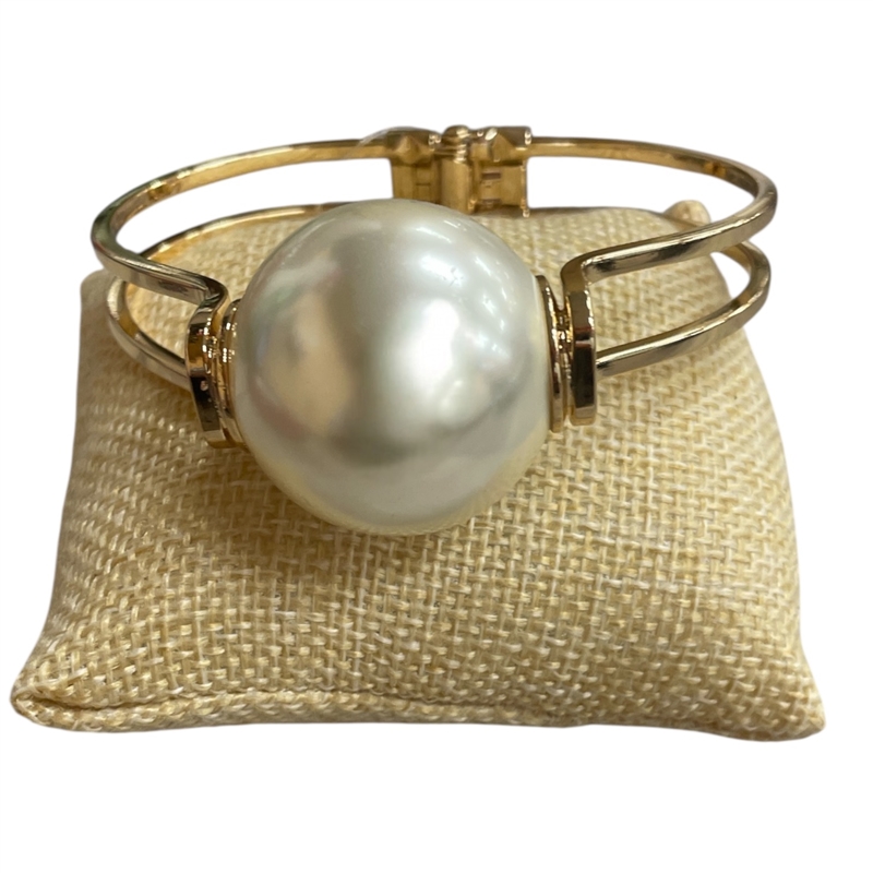 QB2465P  CHUNKY BIG PEARL BRACELET